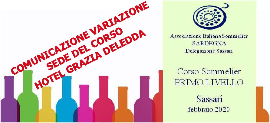 SASSARI – Corso Sommelier  1° Livello – febbraio 2020